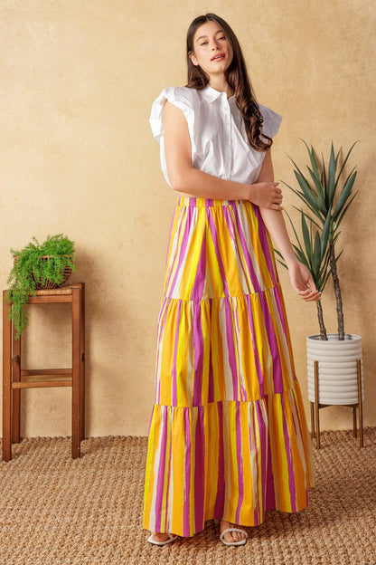 Light up My Life Poplin Maxi Skirt