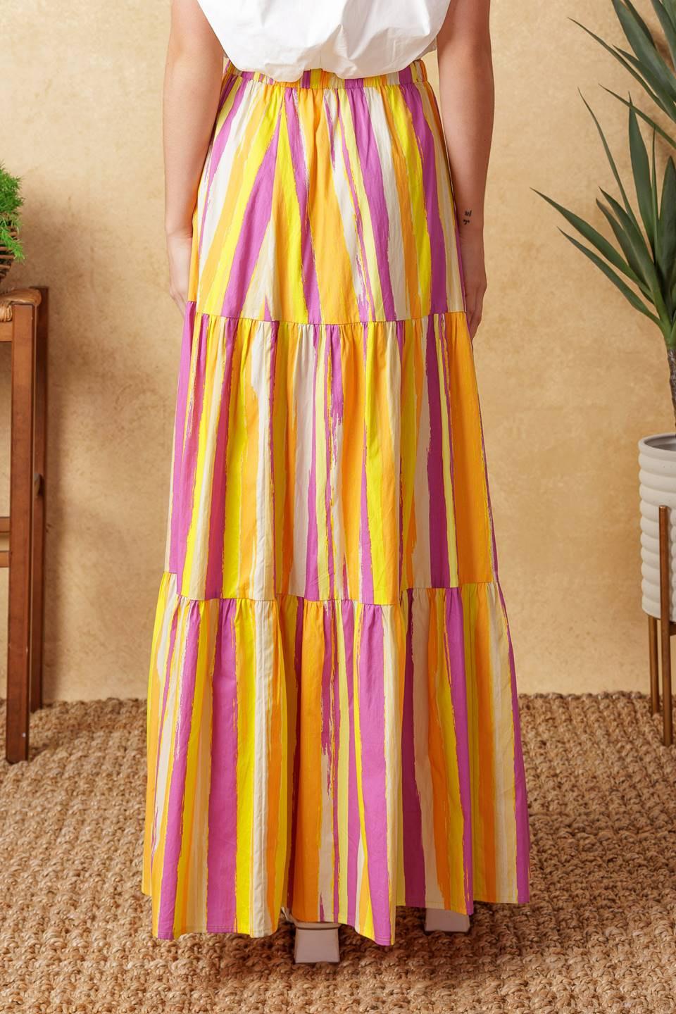 Light up My Life Poplin Maxi Skirt