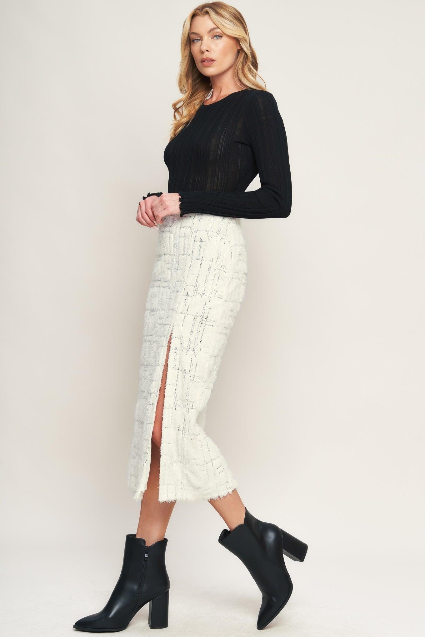 Made You My World Woven Midi Skirt