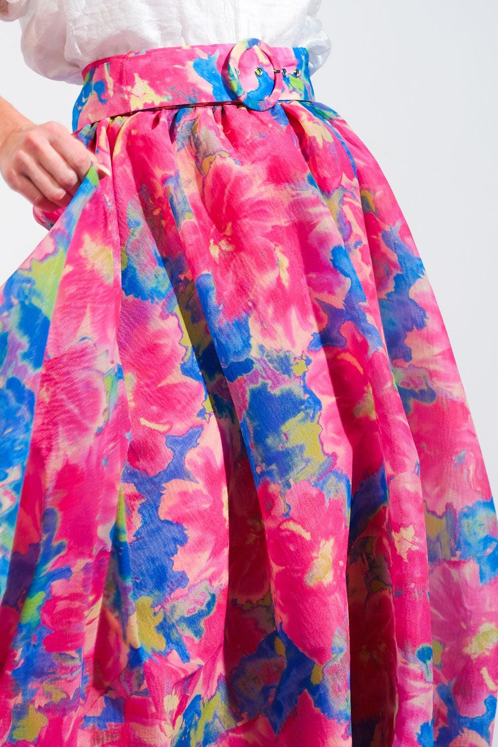 Sweet Vision Woven Midi Skirt