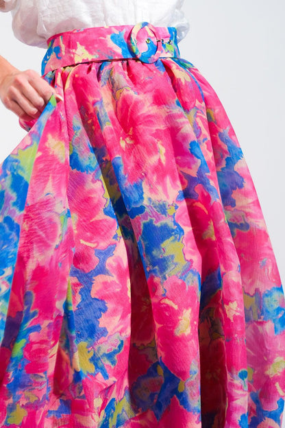 Sweet Vision Woven Midi Skirt