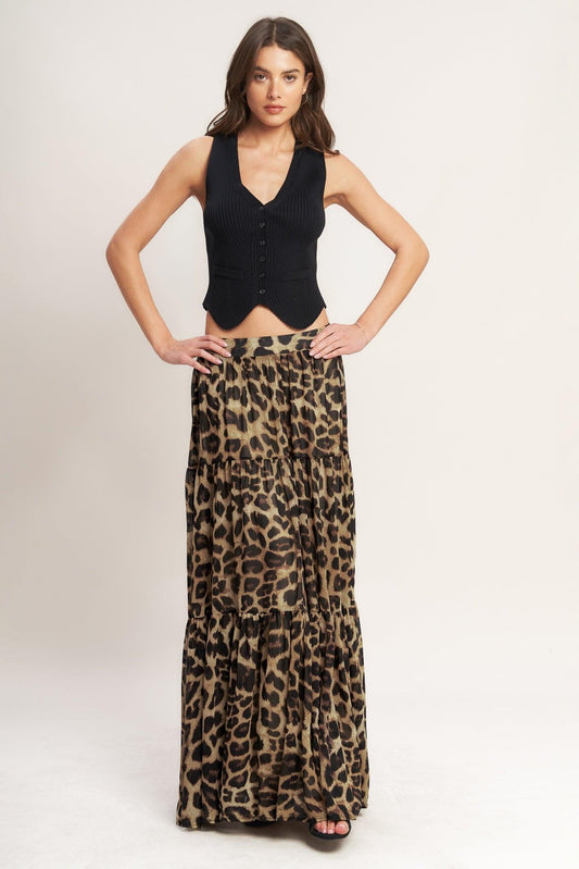 Seasonless Styling Woven Maxi Skirt