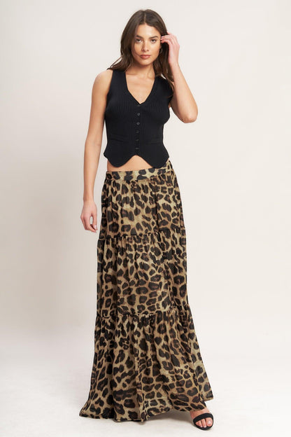 Seasonless Styling Woven Maxi Skirt