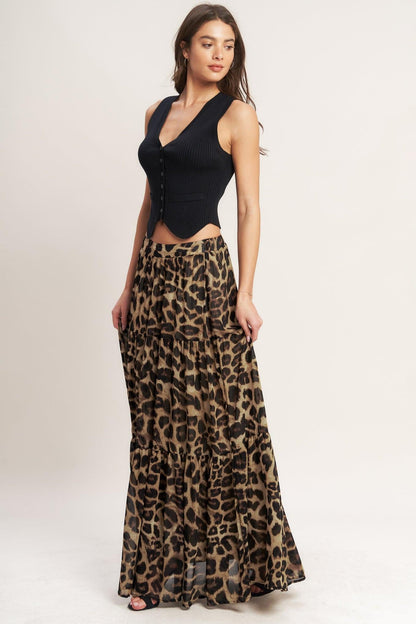 Seasonless Styling Woven Maxi Skirt