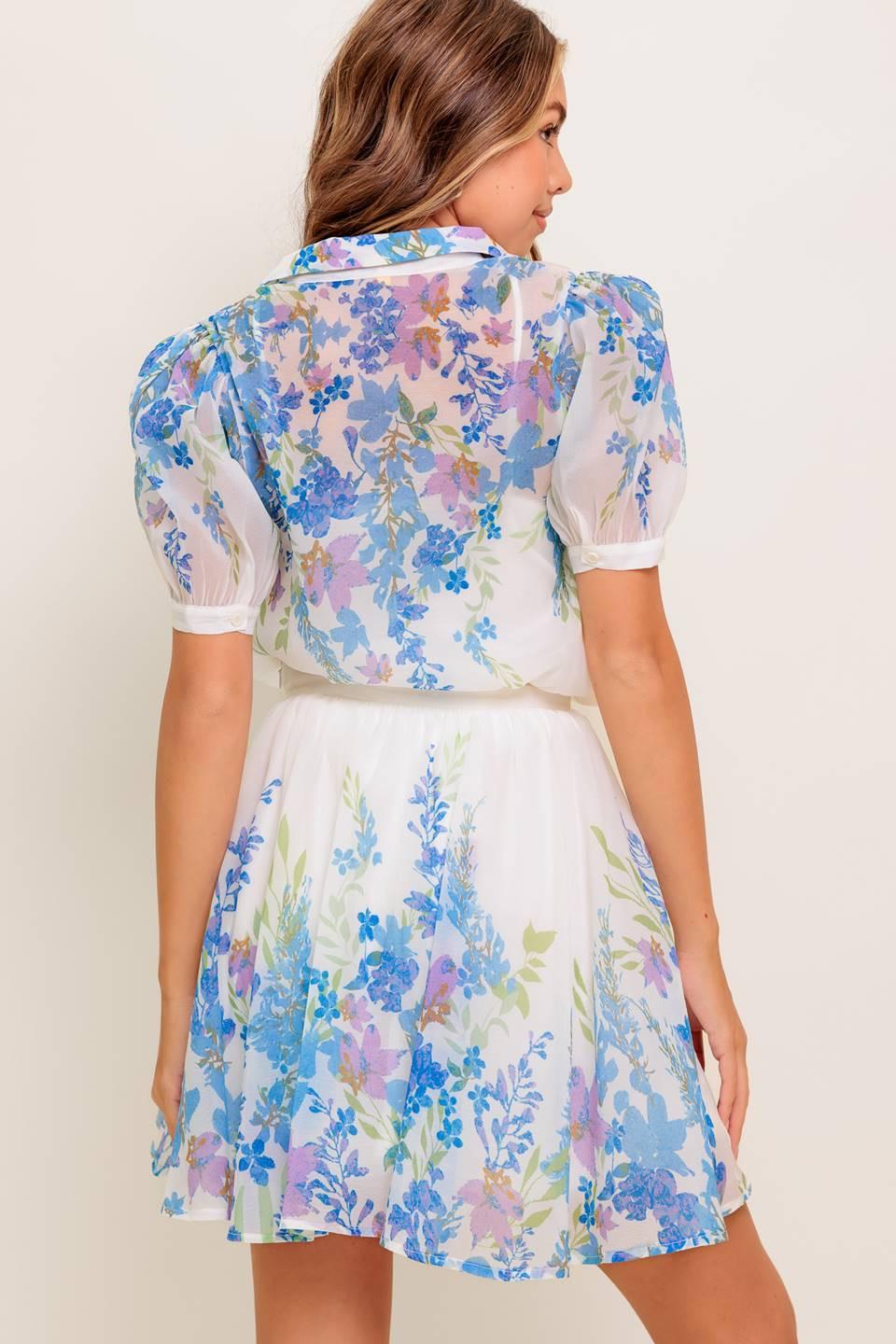 Sunset Sail Woven Mini Full Skirt