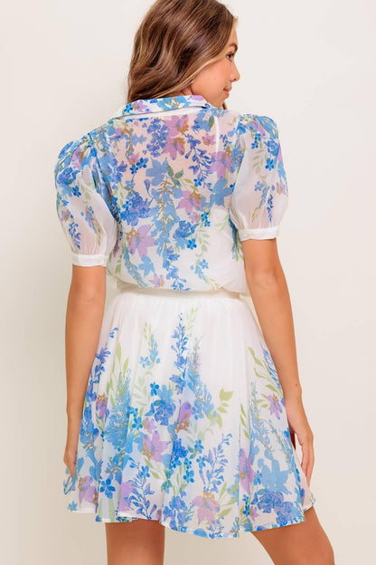 Sunset Sail Woven Mini Full Skirt