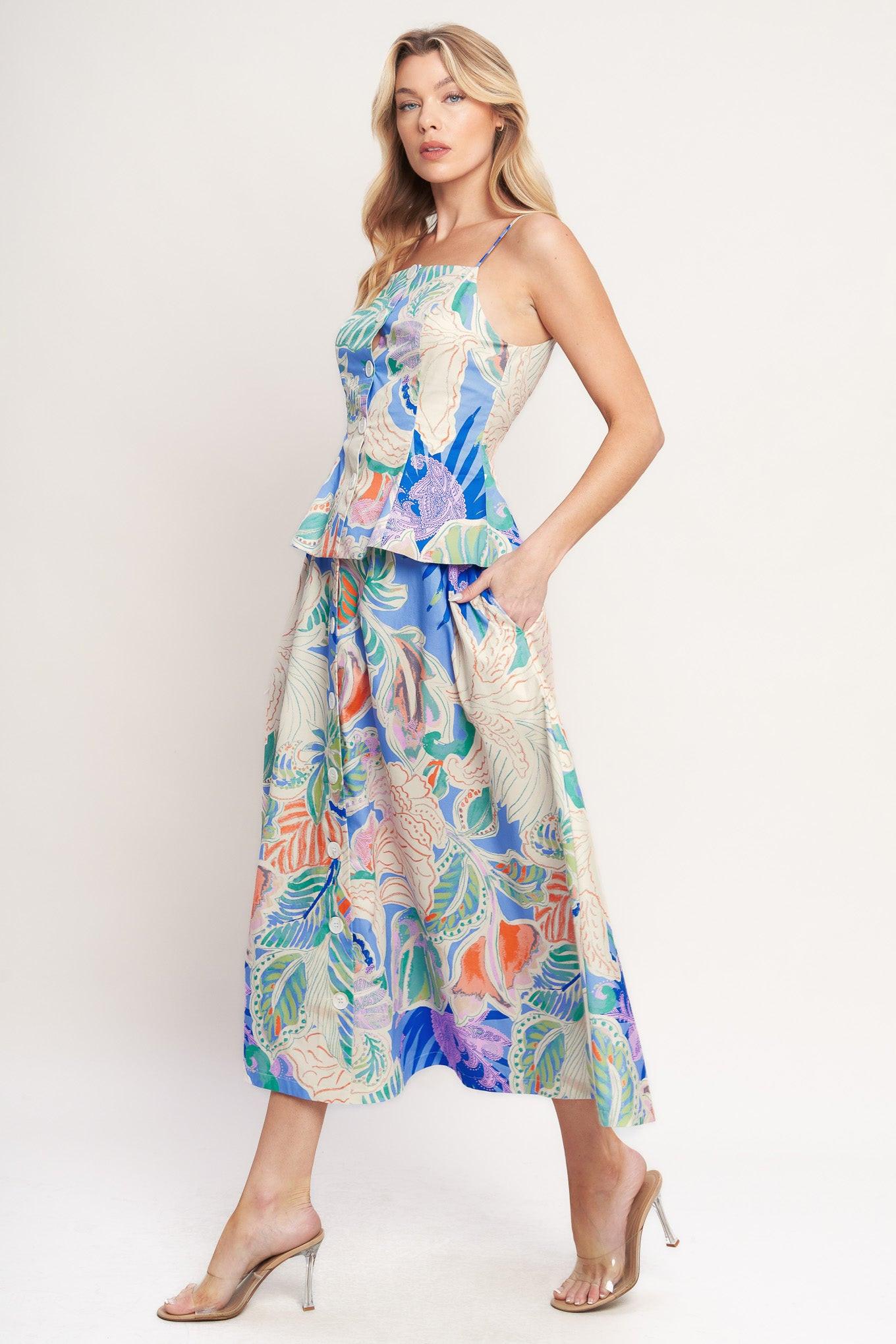 Made for Daydreams Woven Full Skirt