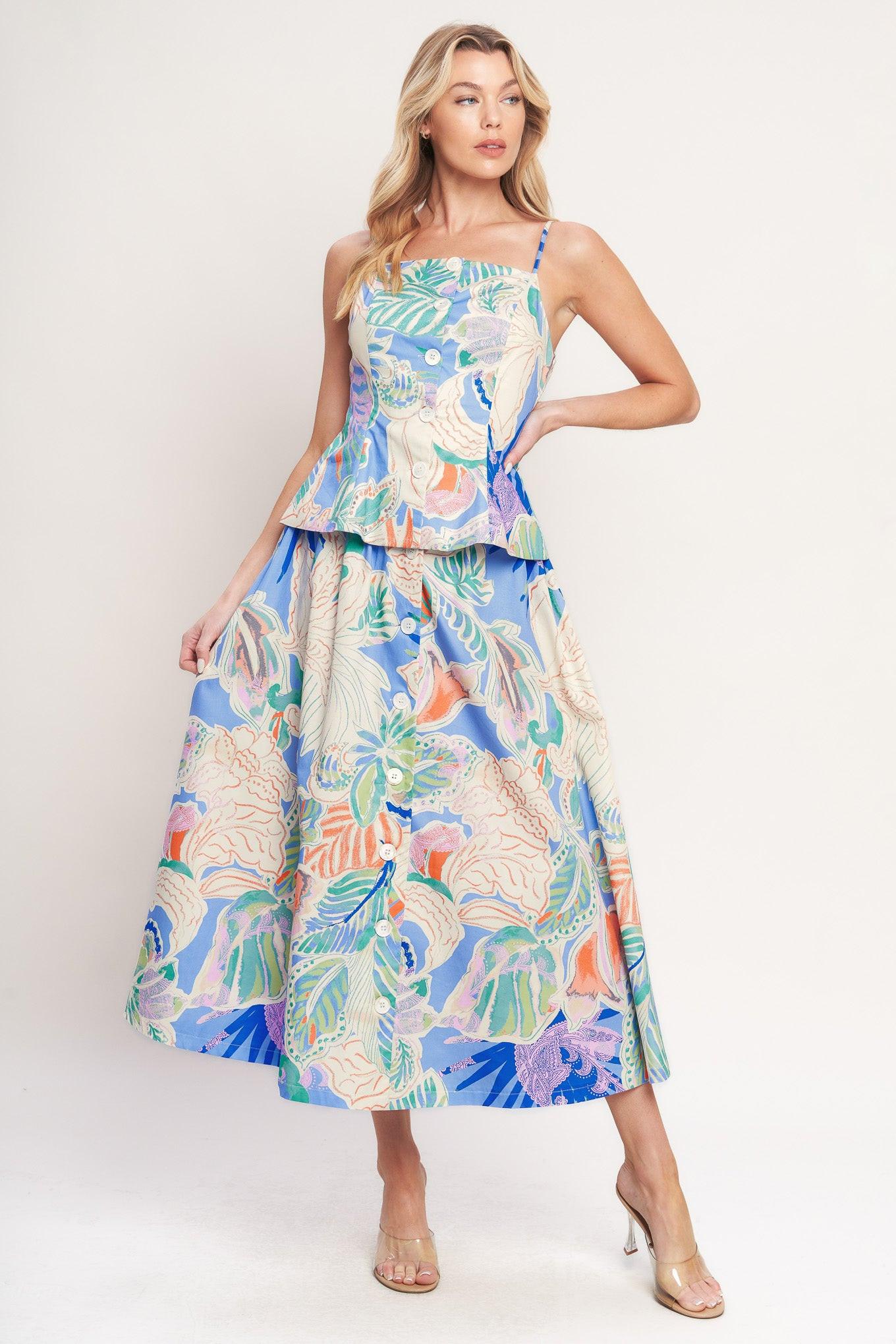 Made for Daydreams Woven Full Skirt