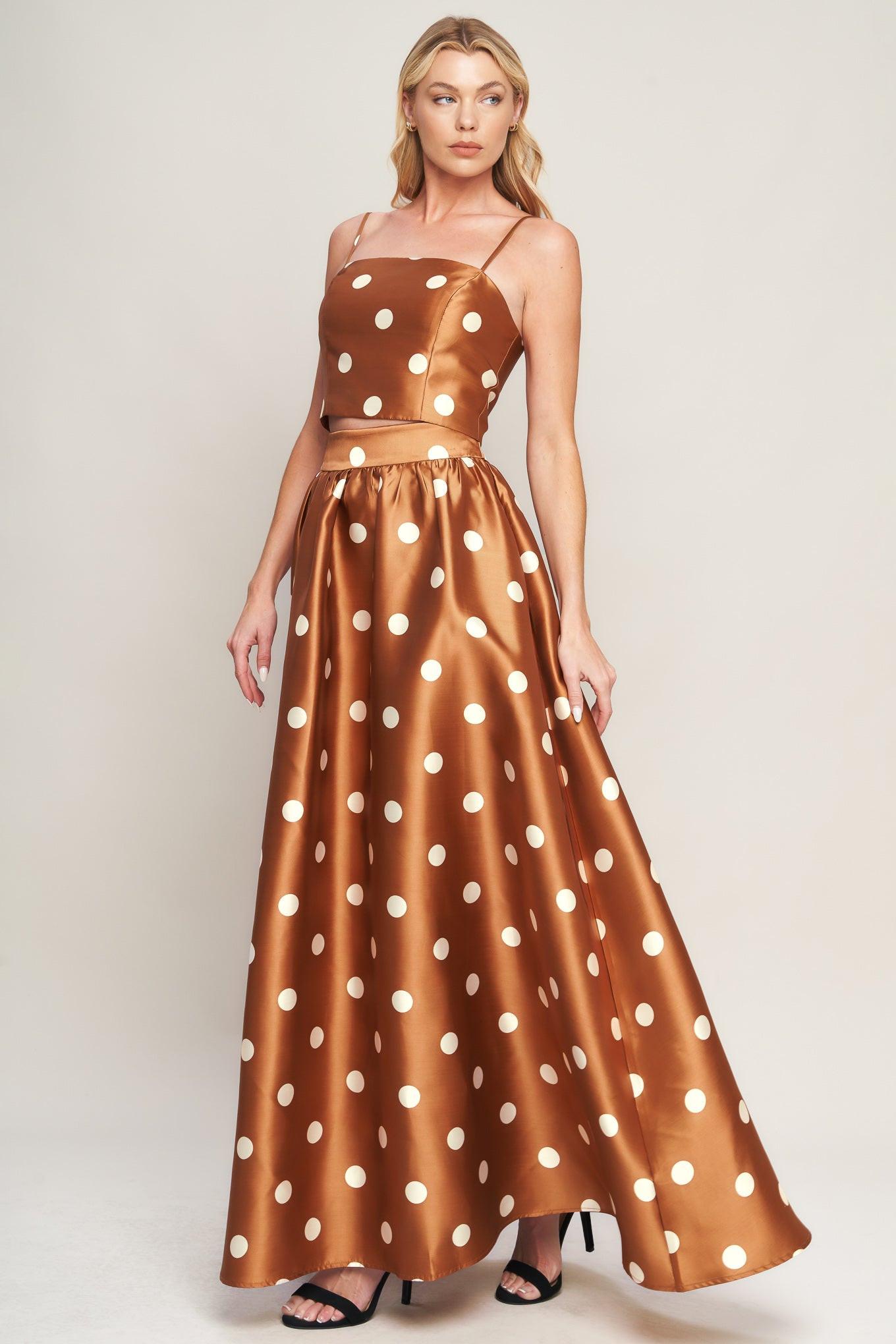Chic Polka Flow Woven Full Maxi Skirt – Zulily