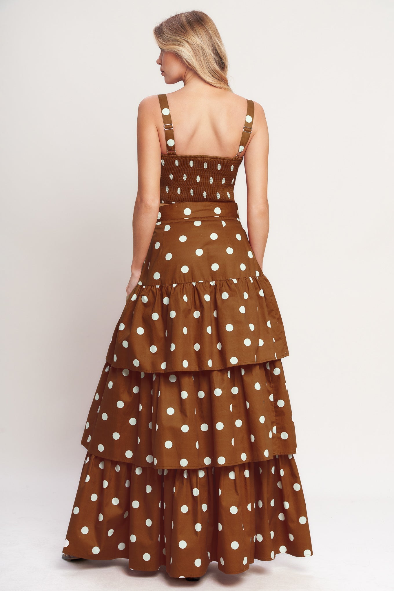 Brown Sugar Dot Woven Skirt