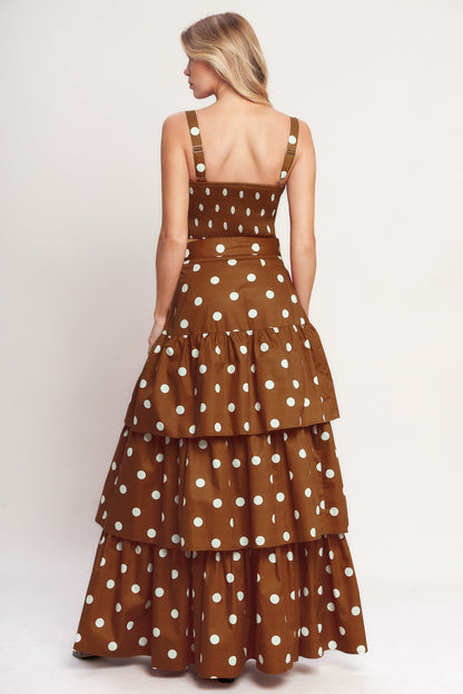 Brown Sugar Dot Woven Skirt