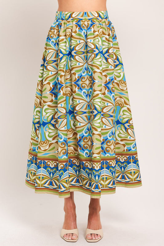 Island Mosaic Woven Full Skirt