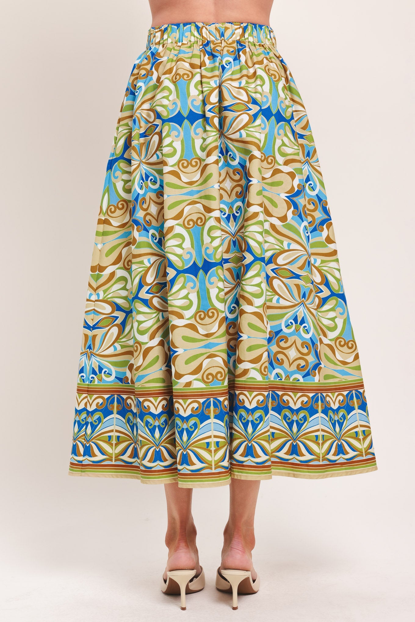 Island Mosaic Woven Full Skirt