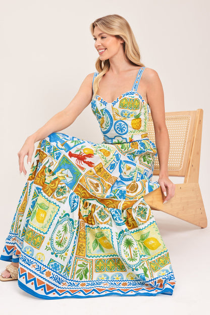 Sicilian Summer Woven Maxi Skirt