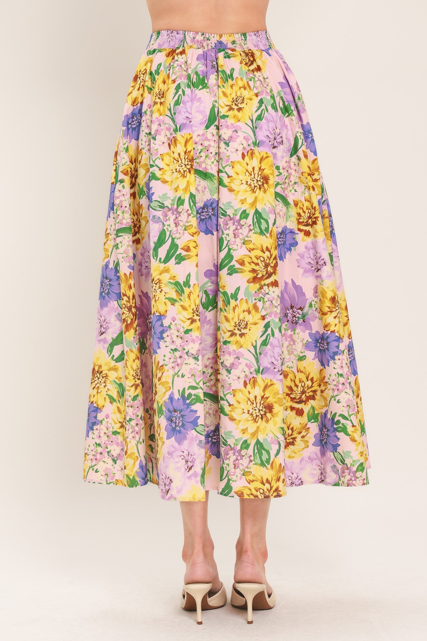 Blossom Market Woven Full Midi Skirt