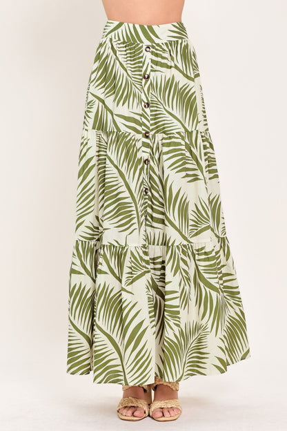 Coastal Canopy Woven Maxi Skirt