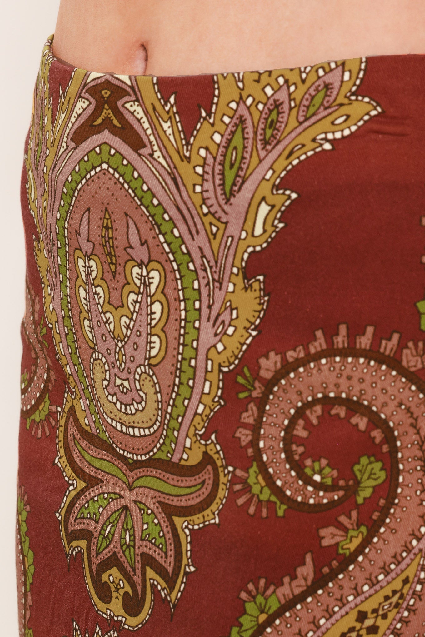 Rustic Medallion Woven Pencil Skirt