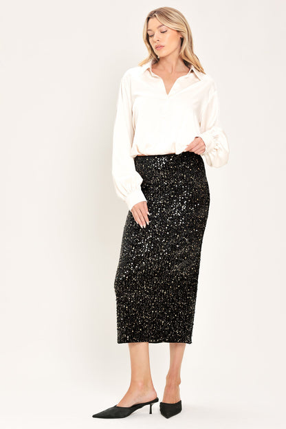 Midnight Edit Black Statement Skirt