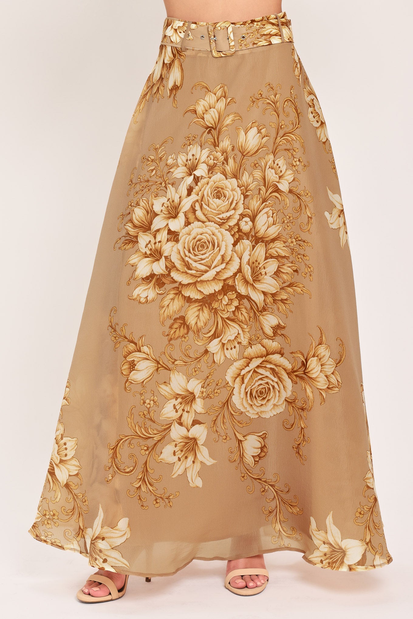 Moonlit Garden Printed Maxi Skirt