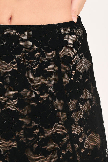 Noir Lace Moonrise Woven Lace Circle Skirt