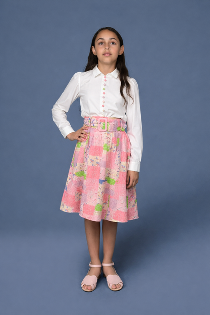 Pink Button Blouse