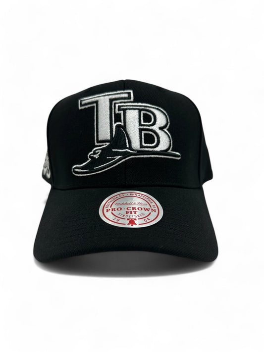 Mitchell & Ness Men's MLB Panda Pro Snapback Coop Rays Black
