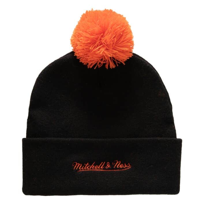 Mitchell & Ness Men's NHL Punch Out Pom Knit Ducks Knit Hat