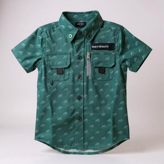 2026 Fishing Shirt Button Up- Green Mountain