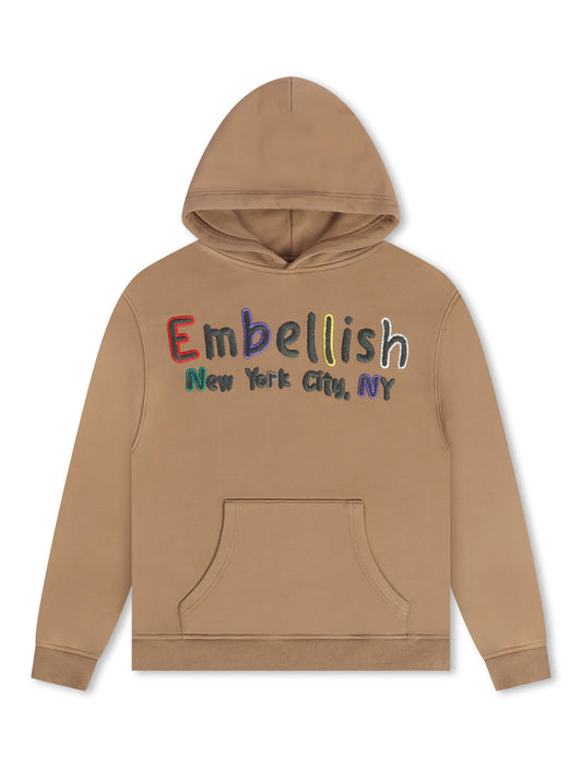 Embellish Colors Hoodie - Mocha