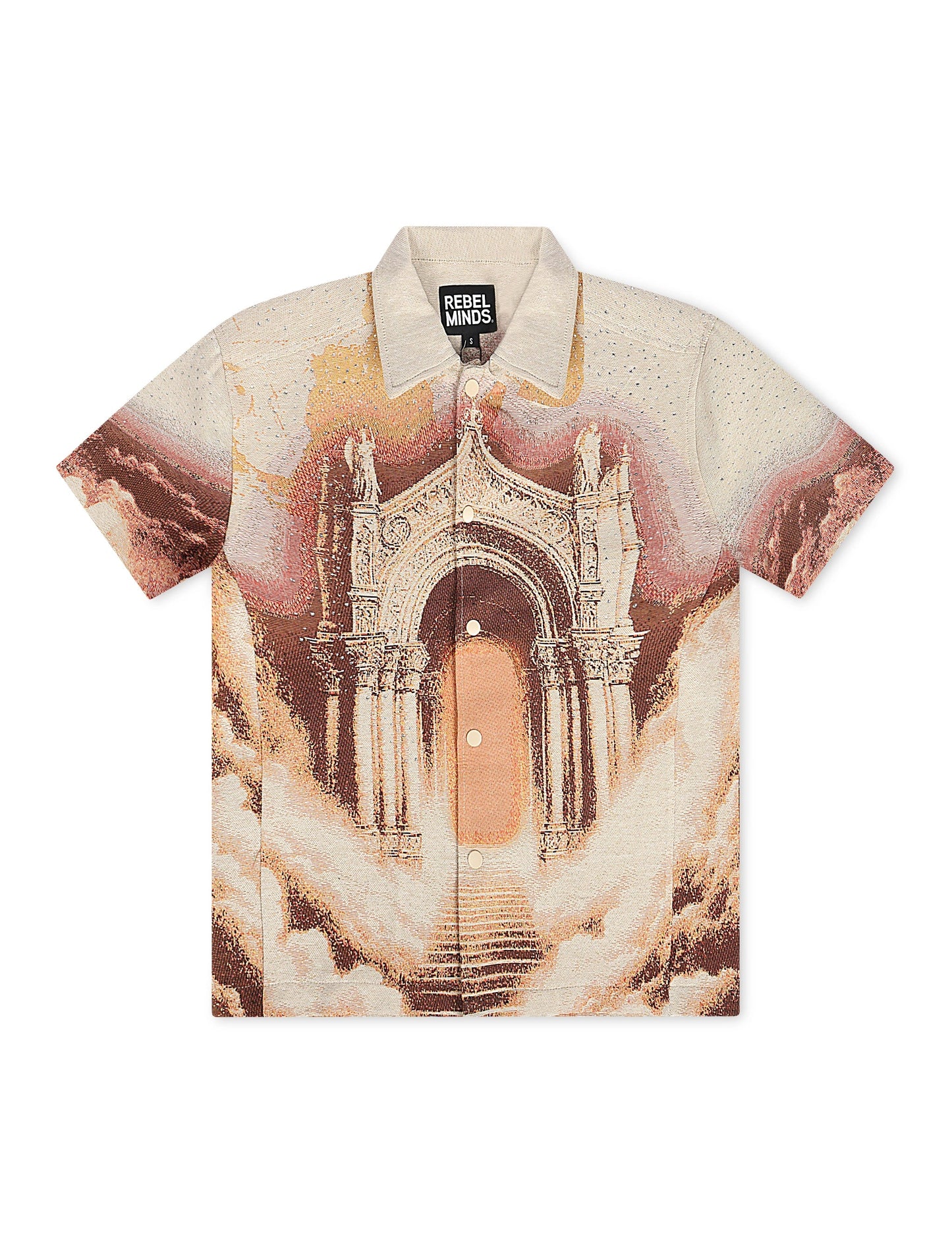 Rebel Minds Paradise Tapestry Button-Up - Khaki
