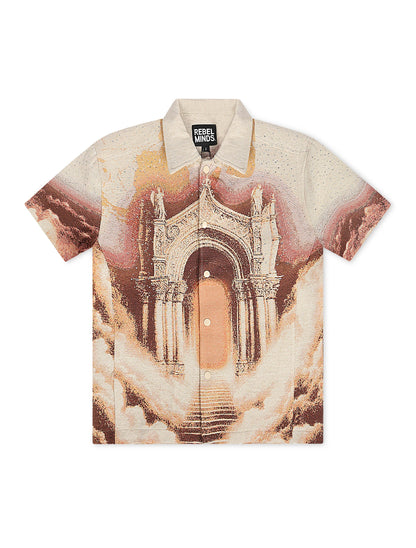 Rebel Minds Paradise Tapestry Button-Up - Khaki