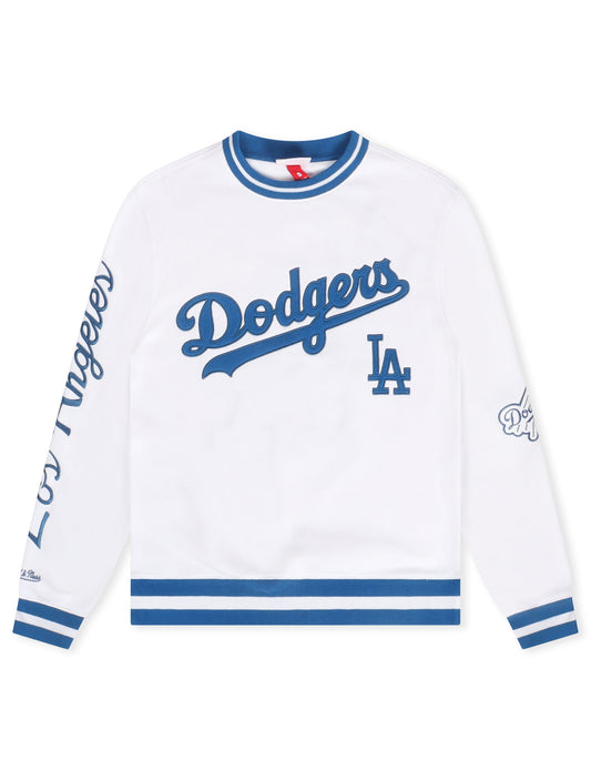 Mitchell & Ness Dodgers Fleece Crewneck - Arctic White