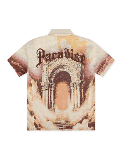 Rebel Minds Paradise Tapestry Button-Up - Khaki