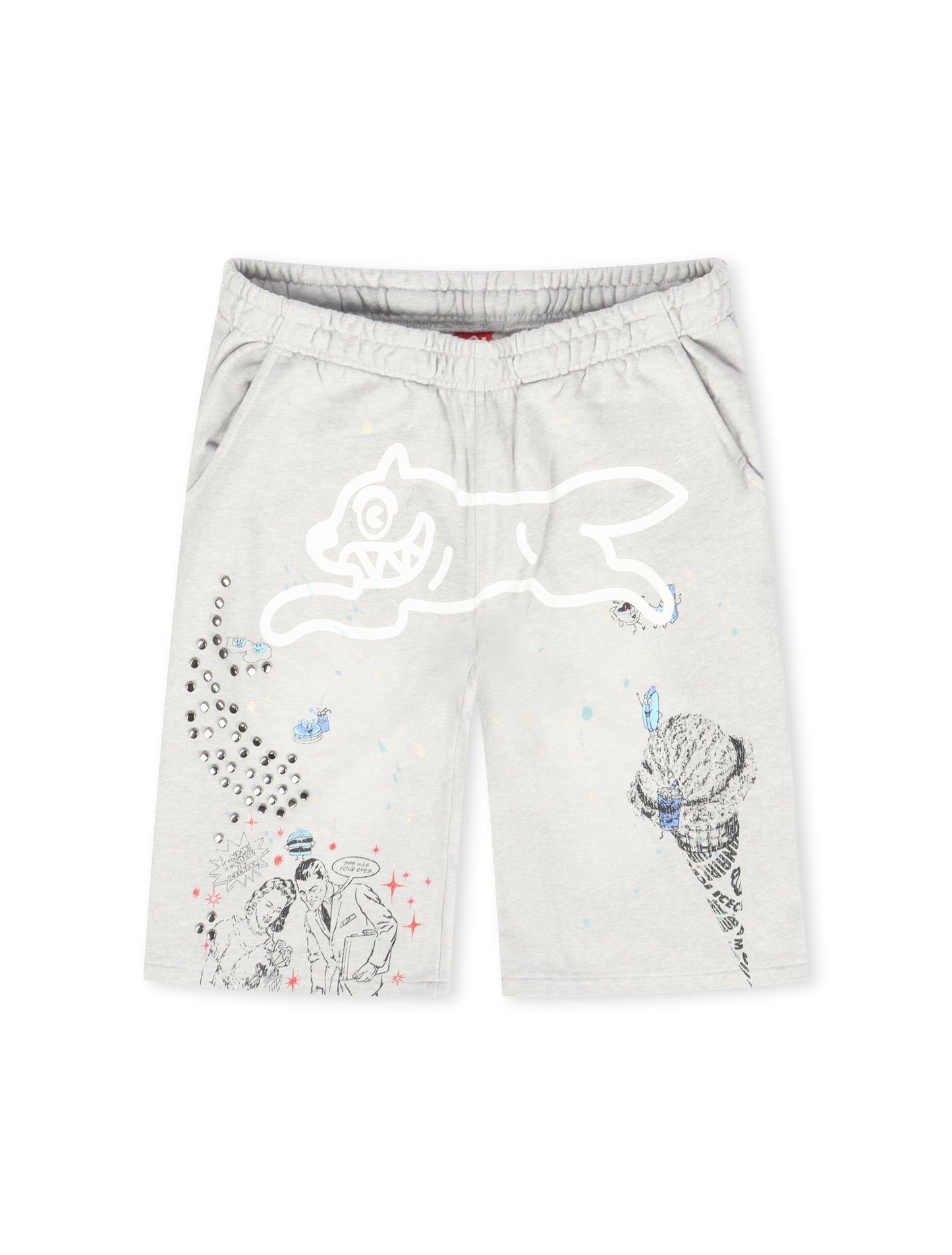 Icecream Milk Shake Terry Short - Heather Grey