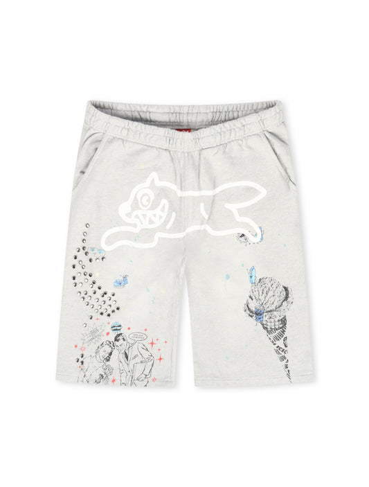 Icecream Milk Shake Terry Short - Heather Grey