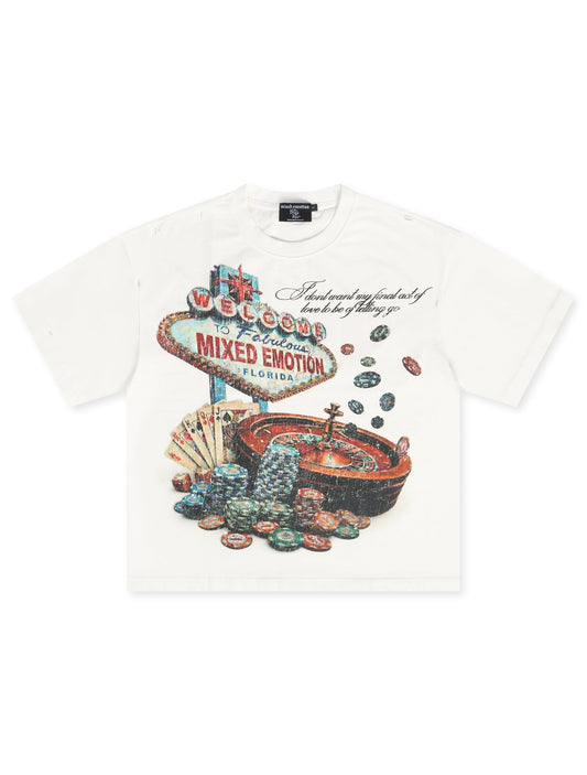 Mixed Emotion Lottery Tee - White