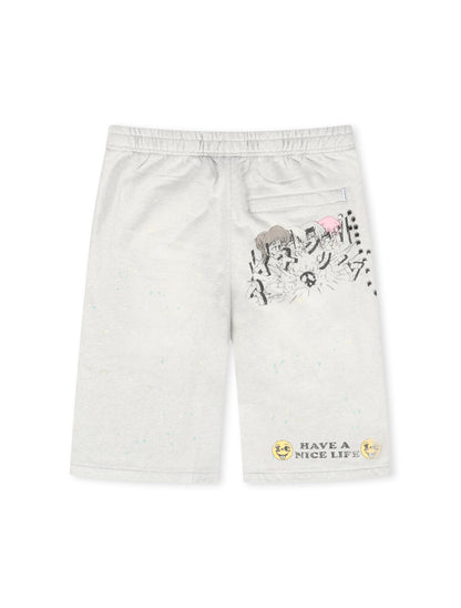 Icecream Milk Shake Terry Short - Heather Grey
