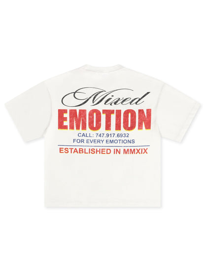 Mixed Emotion Lottery Tee - White