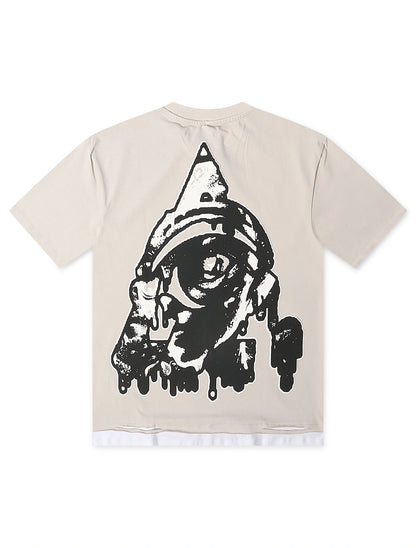 Starseed Big Head Alien Oversized Tee - Grey