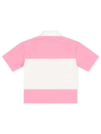 Majestik Pique Cut and Sewn Quarter Zip Polo - Pink