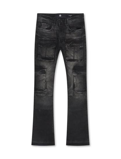 Jordan Craig Cargo Stacked Jean - Black