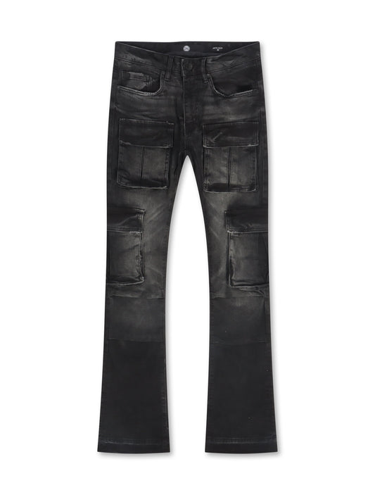 Jordan Craig Cargo Stacked Jean - Black