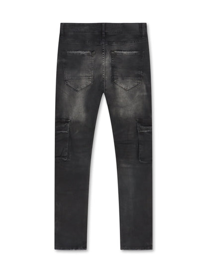 Jordan Craig Slim Cargo Jeans - Black Shadow