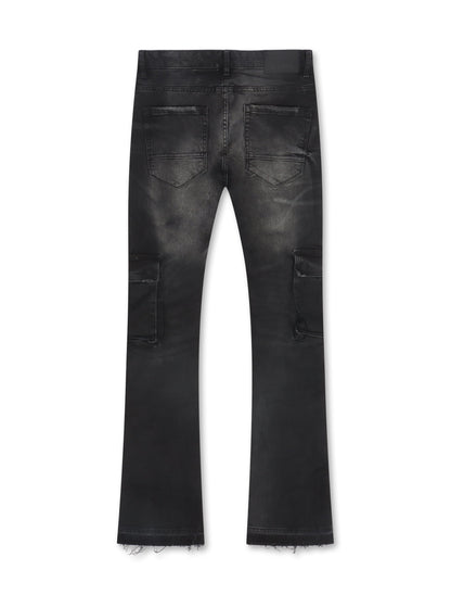 Jordan Craig Cargo Stacked Jean - Black