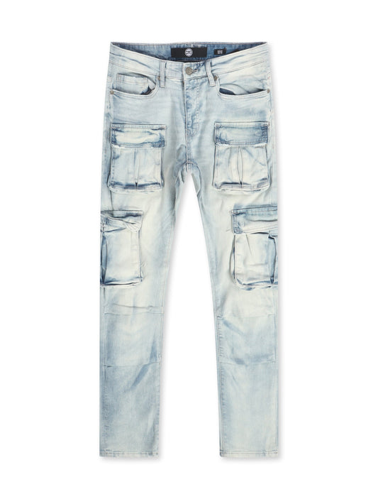 Jordan Craig Slim Cargo Jeans - Iced White