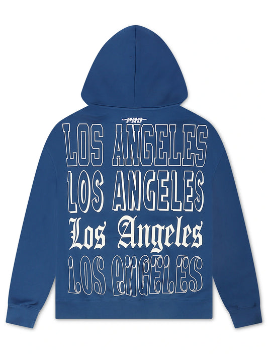 Pro Standard Dodgers Stacked Los Angeles Hoodie - Dark Blue