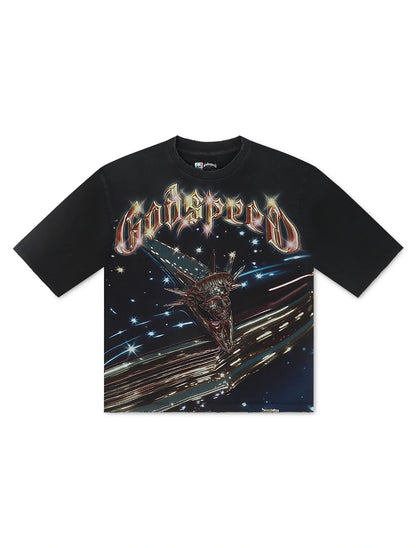Godspeed Liberty Cruiser Boxy Tee - Black