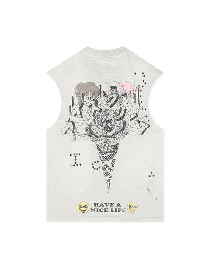 Icecream Samus Tank - Heather Grey
