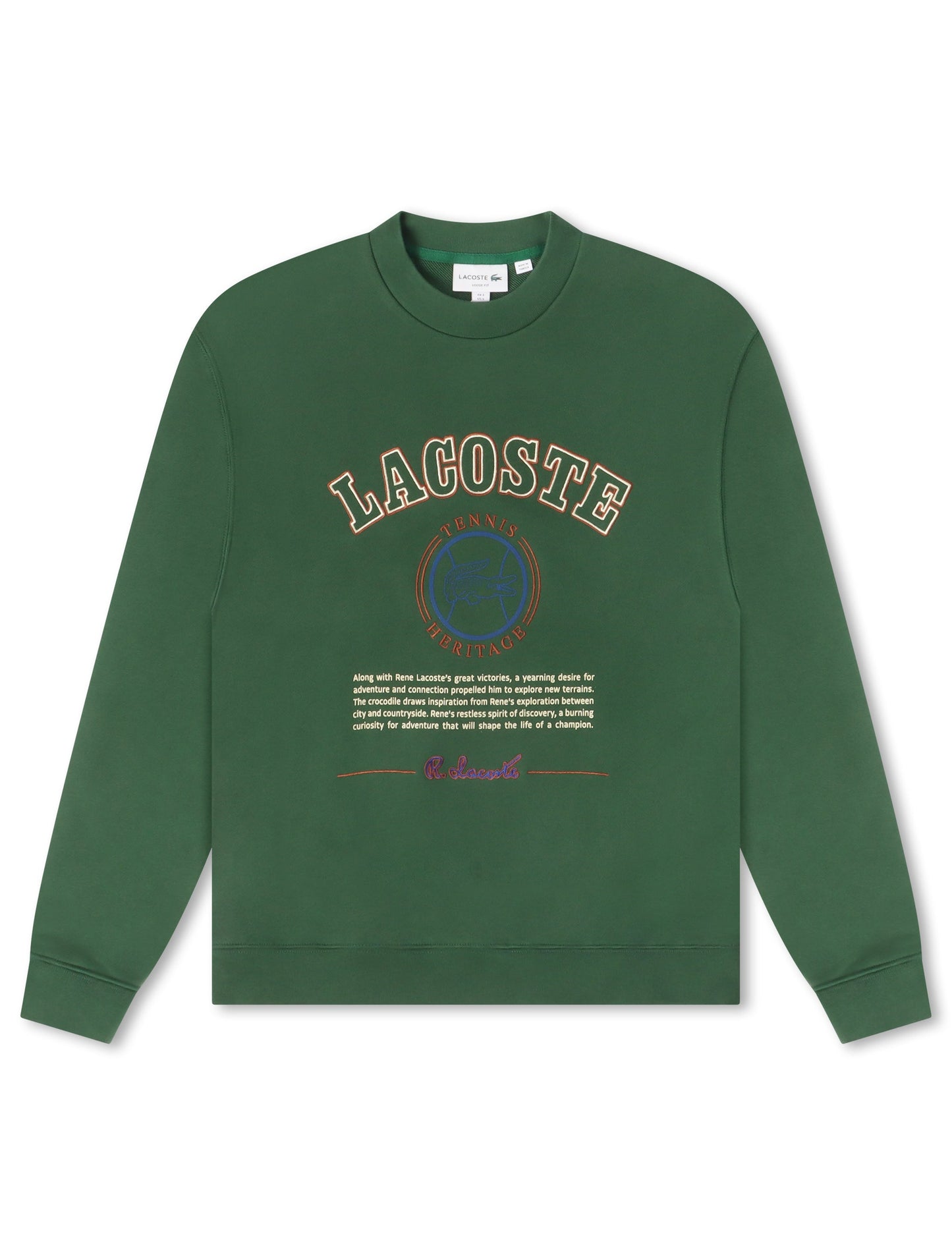 Lacoste Embroidered Fleece Sweatshirt - Green