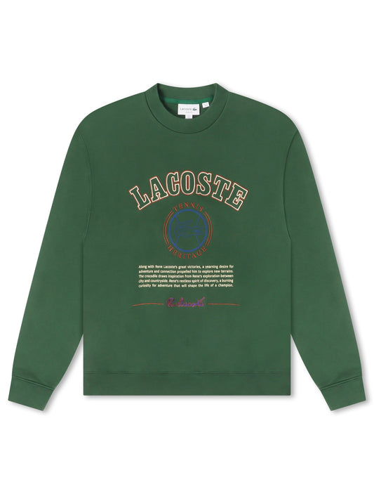 Lacoste Embroidered Fleece Sweatshirt - Green